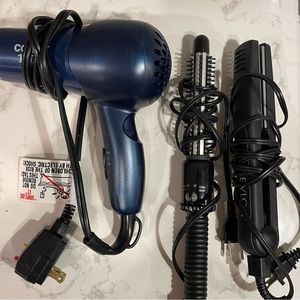 Three Hair Bundle - flat iron, curling iron and hair dryer